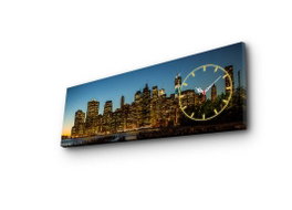 Wallity Reloj de Pared Decorativo de Lienzo 3090CS-38 30x90cm